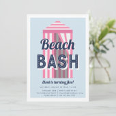 ビーチカバナバースデーパーティーの招待 招待状 (スタンド正面)