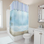 ビーチカバナビューシャワーカーテン シャワーカーテン (インサイチュ)