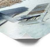 ビーチカバナホワイトサンドw/アクアウォーターバケーション フォトプリント            (角)