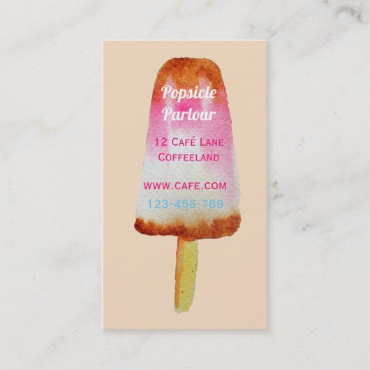 ビーチカフェ氷塊夏 名刺 (正面)