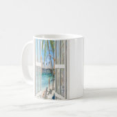 ビーチカフェ コーヒーマグカップ (正面左)