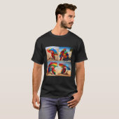 ビーチカラフルオウム Tシャツ (正面フル)