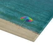 ビーチカラフルガラス切断板上の傘 カッティングボード (角)