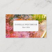 ビーチカラフルストーンレッドピンクグリーン 名刺 (正面)