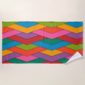 ビーチカラフルタオル ビーチタオル (正面)