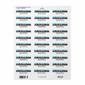 ビーチカラフルハウスハッツ ラベル (フルシート)