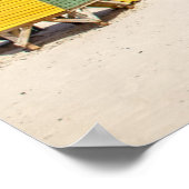 ビーチカラフルハウス | Muizenberg，南アフリカ ポスター (角)