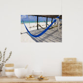 ビーチカラフルハンモクスコズメルメキシコポスター ポスター (キッチン)