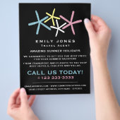 ビーチカラフルヒトデ旅行代理店広告の チラシ (手)