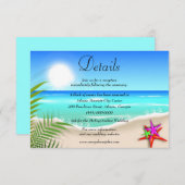 ビーチカラフルヒトデ結婚ィス詳細 エンクロージャーカード (正面/裏面)