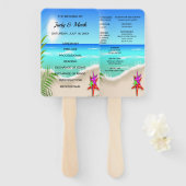 ビーチカラフルヒトデ結婚式 プログラムファン ハンドファン (正面&裏面)