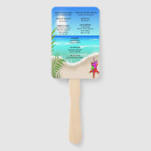 ビーチカラフルヒトデ結婚式 プログラムファン ハンドファン (裏面)