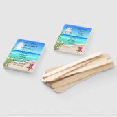 ビーチカラフルヒトデ結婚式 プログラムファン ハンドファン (組立なし)