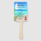 ビーチカラフルヒトデ結婚式 プログラムファン ハンドファン (正面)