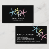 ビーチカラフルヒトデ,旅行と観光 名刺 (正面/裏面)