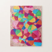 ビーチカラフルボールのコラージュを砂パズル ジグソーパズル (縦)