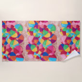 ビーチカラフルボールコラージオンサンドビーチタオル ビーチタオル (正面)