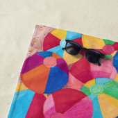 ビーチカラフルボールコラージオンサンドビーチタオル ビーチタオル (インサイチュ)