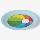 ビーチカラフルボール ペーパープレート (アングル)