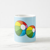 ビーチカラフルボール |名前の追加 モーフィングマグカップ (中央)