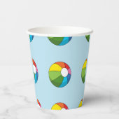 ビーチカラフルボール 紙コップ (裏面)