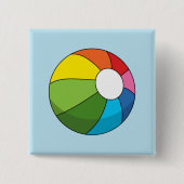 ビーチカラフルボール 缶バッジ (正面)