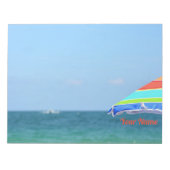 ビーチカラフル傘 ノートパッド (正面)