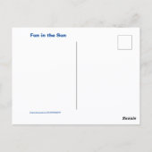 ビーチカラフル傘 ポストカード (裏面)