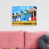 ビーチカラフル小屋 キャンバスプリント (インサイチュ (リビング))
