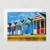 ビーチカラフル小屋 ポストカード (正面/裏面)