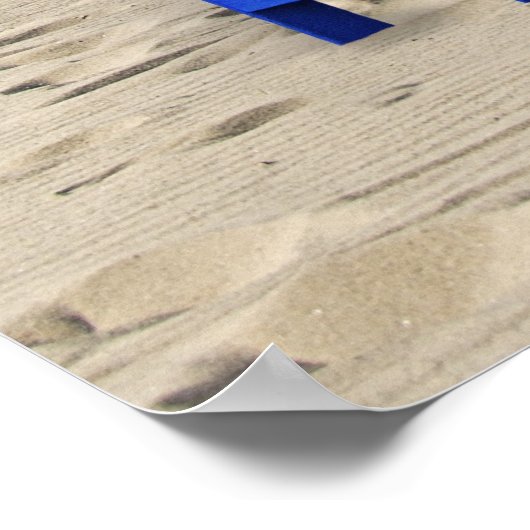 ビーチカラフル椅子 ポスター (角)