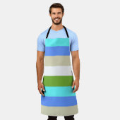 ビーチカラーストライプズオブシントマールテン エプロン (着用した状態)