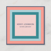 ビーチカラーズスクウェアミニマルモダンリスト スクエア名刺 (正面)