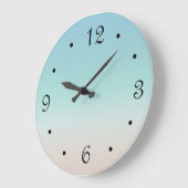 ビーチカラー勾配ミニマル沿岸ターコイズ ラージ壁時計 (傾斜)