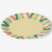 ビーチカラー数々のを取得 ペーパープレート (アングル)