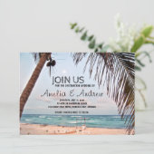 ビーチカリブのの行き先結婚式 招待状 (スタンド正面)