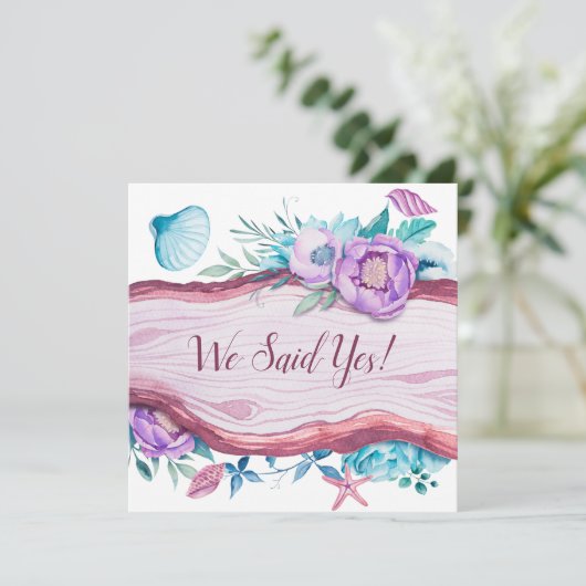 ビーチカリブのをテーマにしたウェディングレセプション 招待状 (スタンド正面)