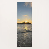 ビーチカリブのサンセットトロピカルパラダイス ヨガマット (裏面)