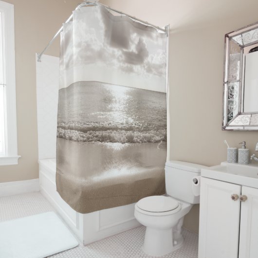 ビーチカリブのゼンオアシス#2 #ocean #wall #art シャワーカーテン (インサイチュ)
