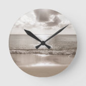 ビーチカリブのゼンオアシス#2 #ocean #wall #art ラウンド壁時計 (正面)
