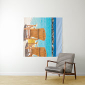 ビーチカリブのチェアオアシス#caribbean #wall タペストリー (インサイチュ(横))