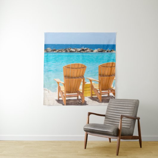 ビーチカリブのチェアオアシス#caribbean #wall タペストリー (インサイチュ)