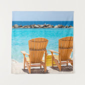 ビーチカリブのチェアオアシス#caribbean #wall タペストリー (正面)