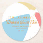 ビーチカントリークラブ |バチェロレッテ ラウンドペーパーコースター (正面)