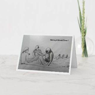 ビーチカード 箔グリーティングカード