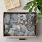 ビーチガラスの石の背景の分離 薄葉紙 (ギフト)