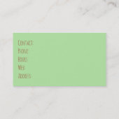 ビーチガラス、ミシガン湖のカラフルな海の破片 名刺 (裏面)