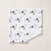 ビーチガルシーガルニューヨークシティピジョンバード バスタオルセット (ウォッシュタオル)