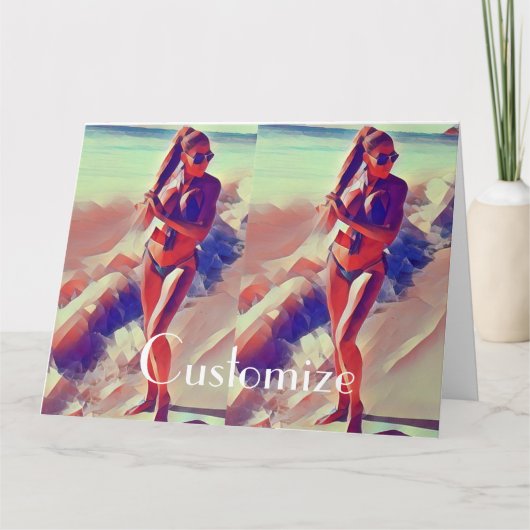 ビーチガールサンダー_コーブ カード (正面)