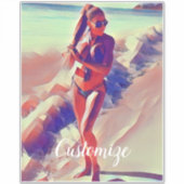 ビーチガールサンダー_コーブ シール (正面)